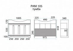 Misty Мебель для ванной Рим 105 – фотография-8